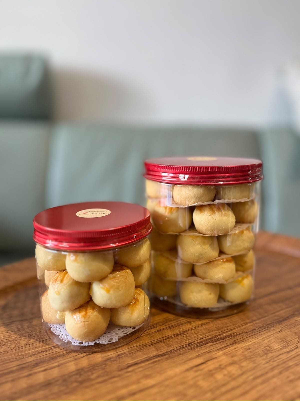 Regular and small bottles side by side